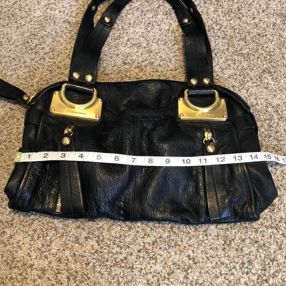 B. Makowsky Pebbled Leather Handbag - Picture 2 of 7